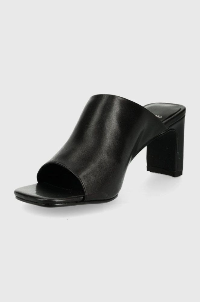 Шкіряні шльопанці Vagabond Shoemakers Luisa жіночі колір чорний каблук блок (2336085) фото 3
