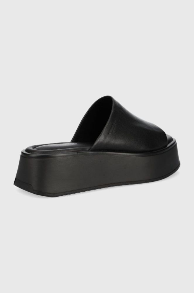 Шкіряні шльопанці Vagabond Shoemakers Courtney жіночі колір чорний на платформі (2314136) фото 2