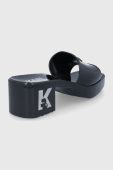 Шльопанці Karl Lagerfeld Jelly Blok Heel жіночі колір чорний каблук блок (2119997)