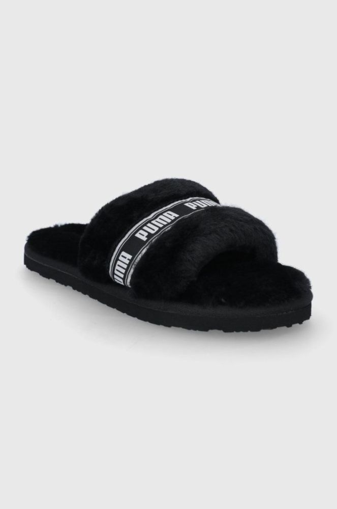 Тапочки Puma Puma Fluff 384937 колір чорний фото 2
