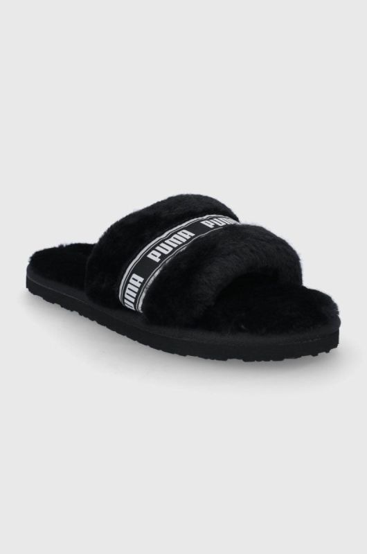 Тапочки Puma Puma Fluff 384937 колір чорний фото 2