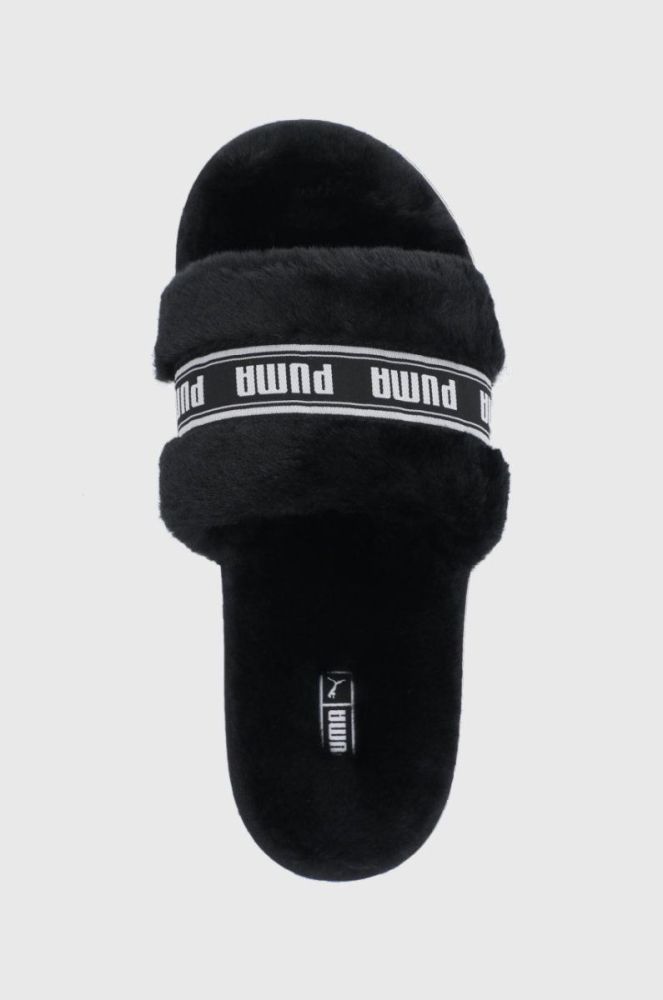 Тапочки Puma Puma Fluff 384937 колір чорний фото 4
