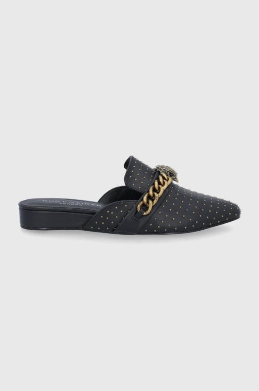Шкіряні шльопанці Kurt Geiger London жіночі колір чорний (2119509)