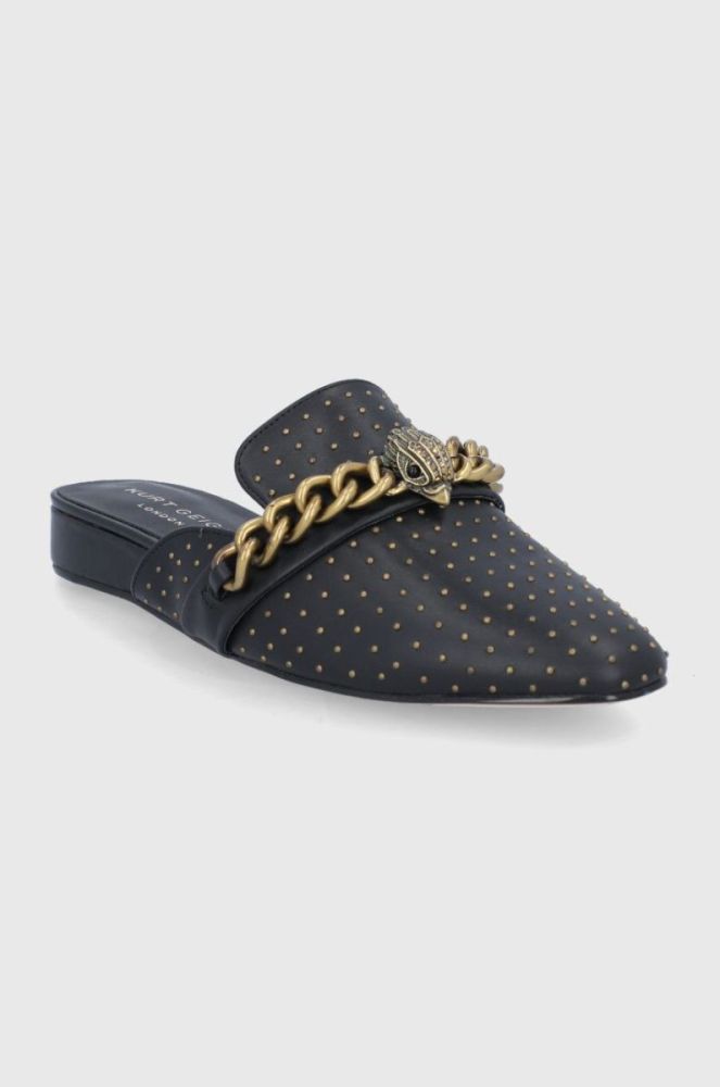 Шкіряні шльопанці Kurt Geiger London жіночі колір чорний (2119509) фото 2