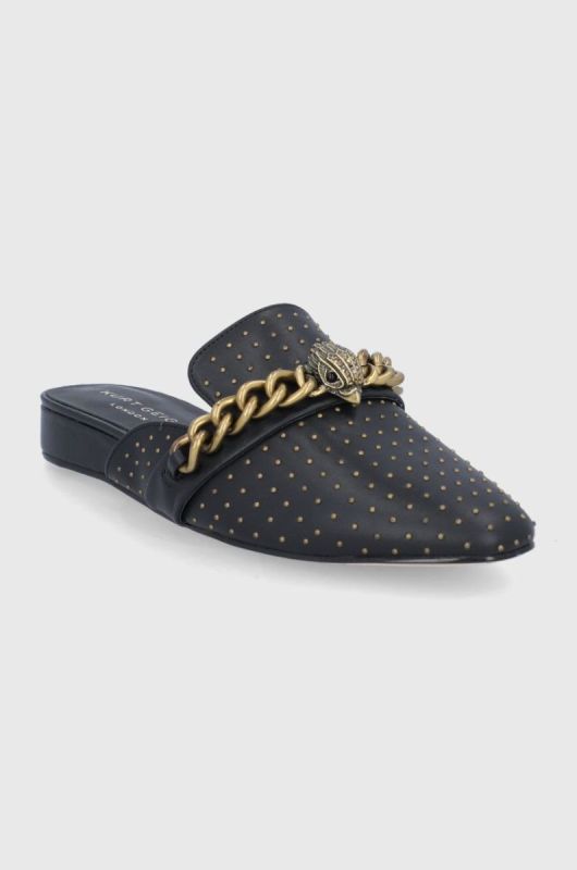 Шкіряні шльопанці Kurt Geiger London жіночі колір чорний (2119509) фото 2