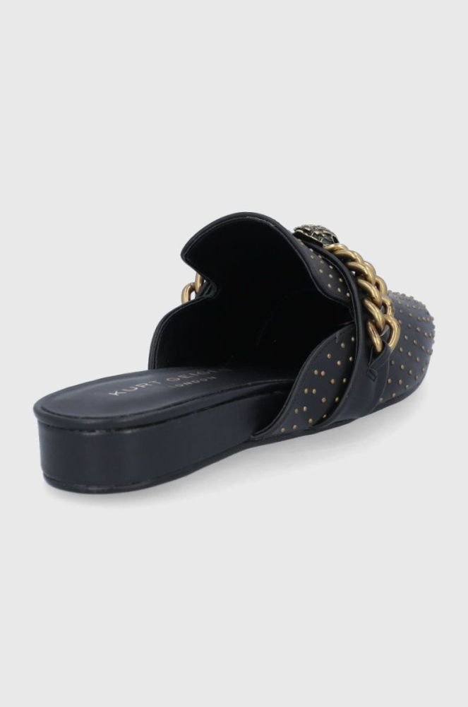 Шкіряні шльопанці Kurt Geiger London жіночі колір чорний (2119509) фото 3