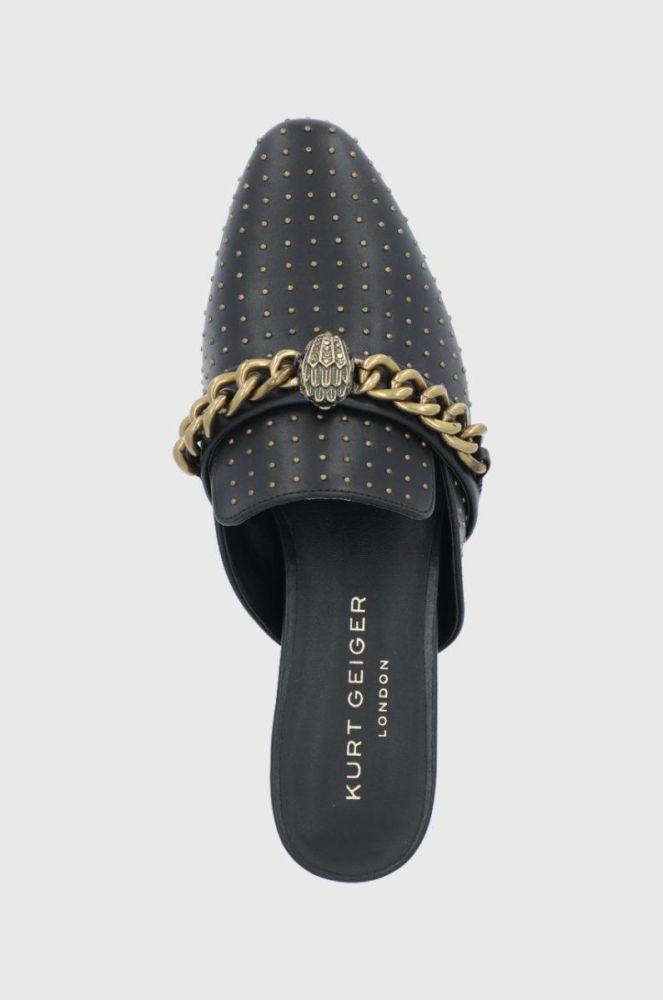 Шкіряні шльопанці Kurt Geiger London жіночі колір чорний (2119509) фото 4