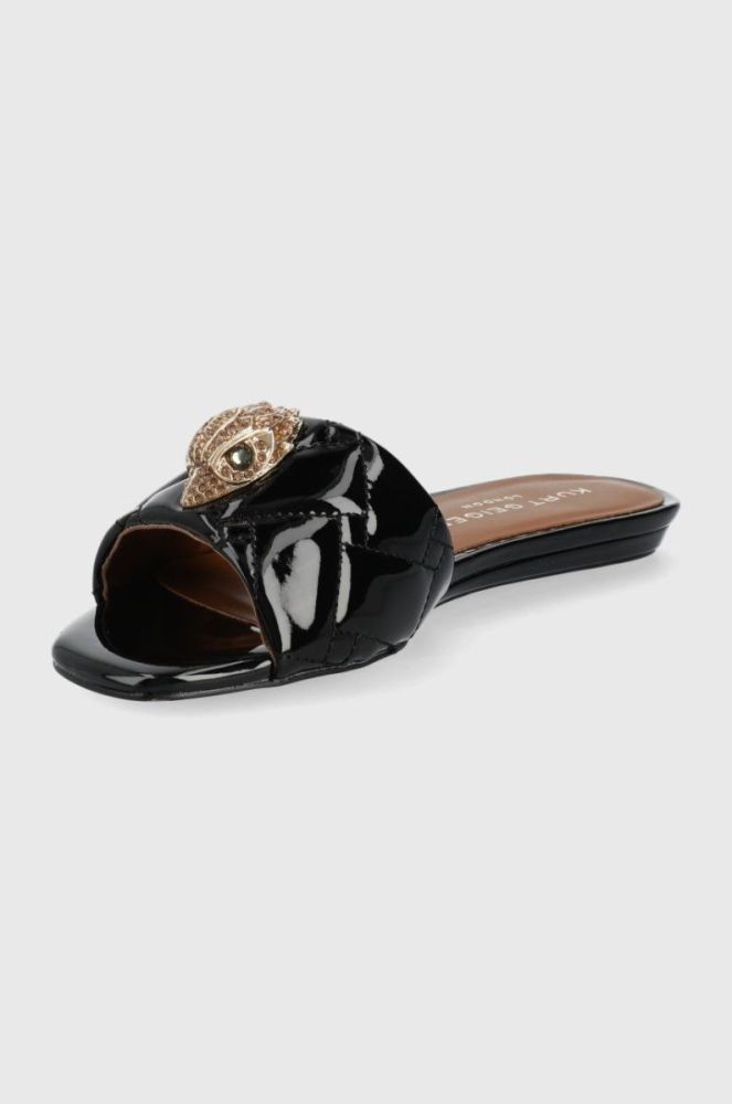 Шкіряні шльопанці Kurt Geiger London жіночі колір чорний (2237311) фото 3