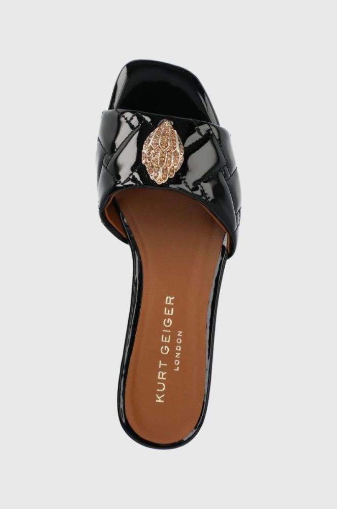 Шкіряні шльопанці Kurt Geiger London жіночі колір чорний (2237311) фото 4