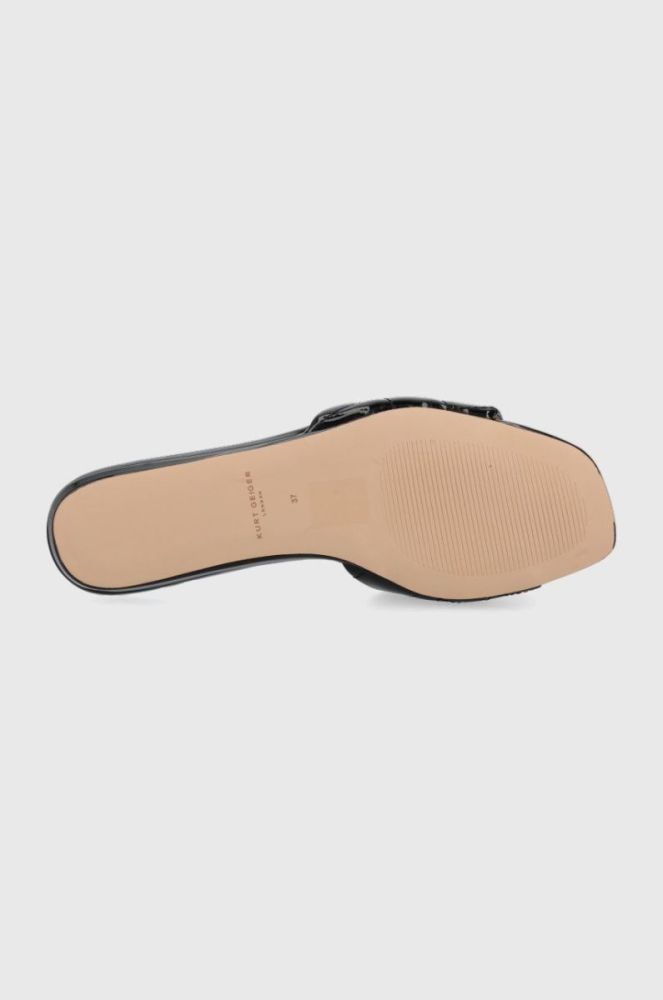 Шкіряні шльопанці Kurt Geiger London жіночі колір чорний (2237311) фото 5