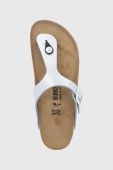 В'єтнамки Birkenstock Gizeh жіночі колір срібний на плоскому ходу Narrow Width 43853.Gizeh-Silver