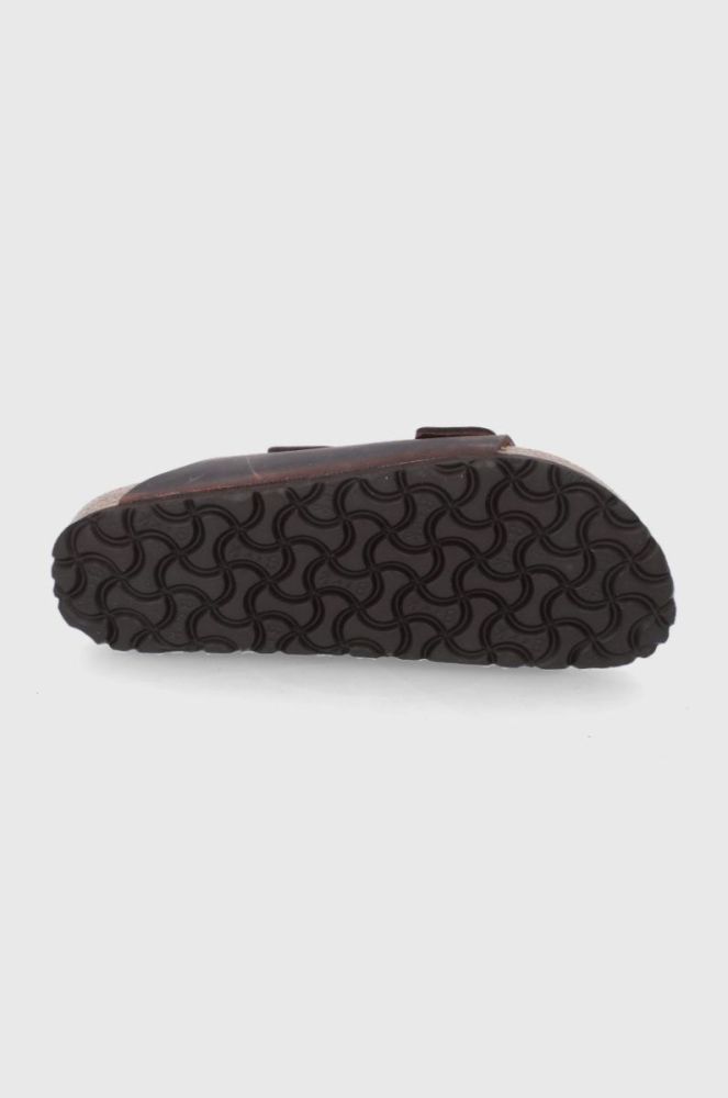 Шкіряні шльопанці Birkenstock Arizona жіночі колір коричневий Narrow Width 52533-Oil.hab фото 5