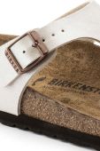 Шкіряні в'єтнамки Birkenstock Gizeh жіночі колір бежевий на плоскому ходу Narrow Width 943873-pearl.wht