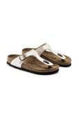 Шкіряні в'єтнамки Birkenstock Gizeh жіночі колір бежевий на плоскому ходу Narrow Width 943873-pearl.wht