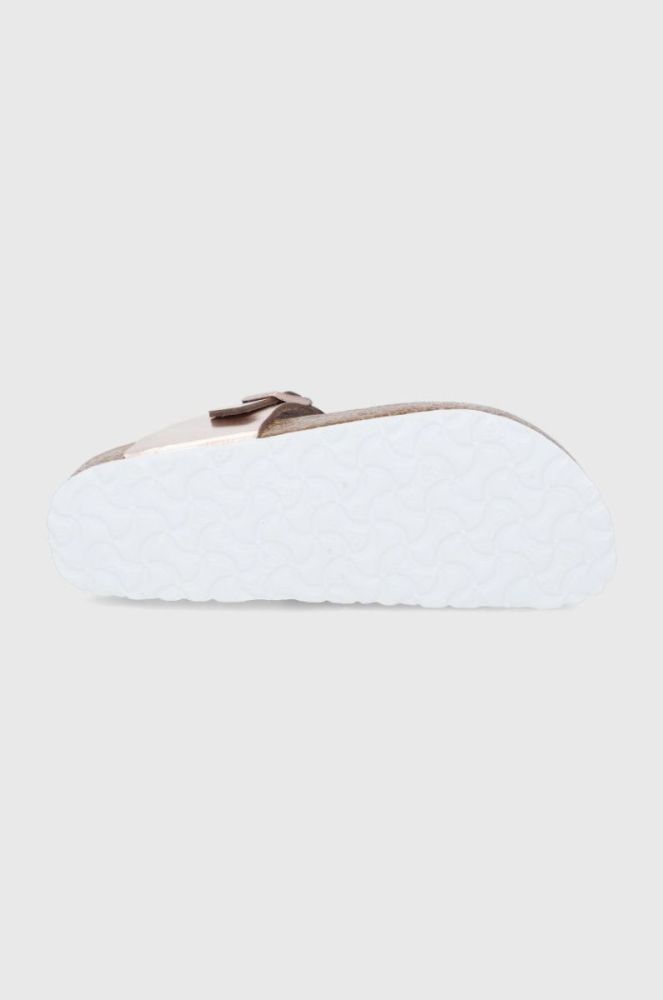 Шкіряні в'єтнамки Birkenstock Gizeh жіночі колір рожевий на плоскому ходу Narrow Width 1005049-met.copper фото 5