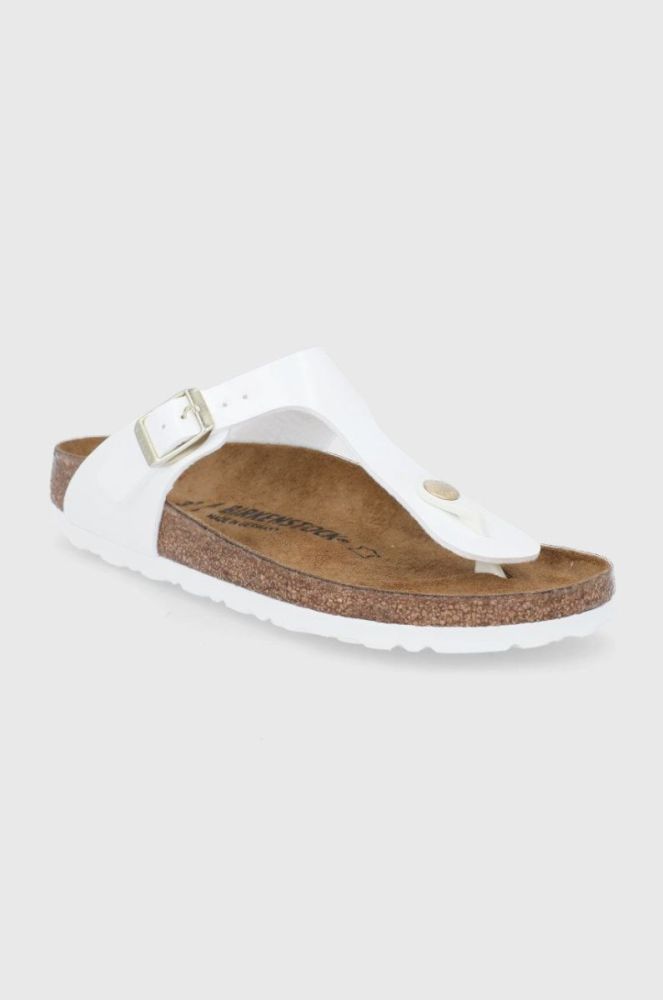 В'єтнамки Birkenstock Gizeh жіночі колір білий на плоскому ходу Narrow Width 1005300-White фото 2