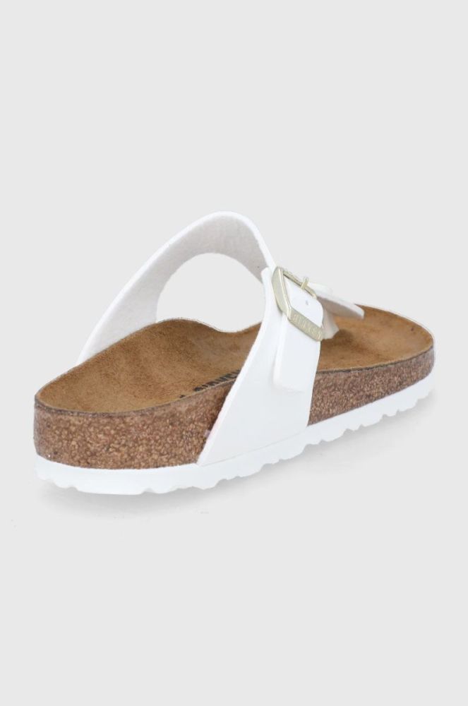 В'єтнамки Birkenstock Gizeh жіночі колір білий на плоскому ходу Narrow Width 1005300-White фото 3