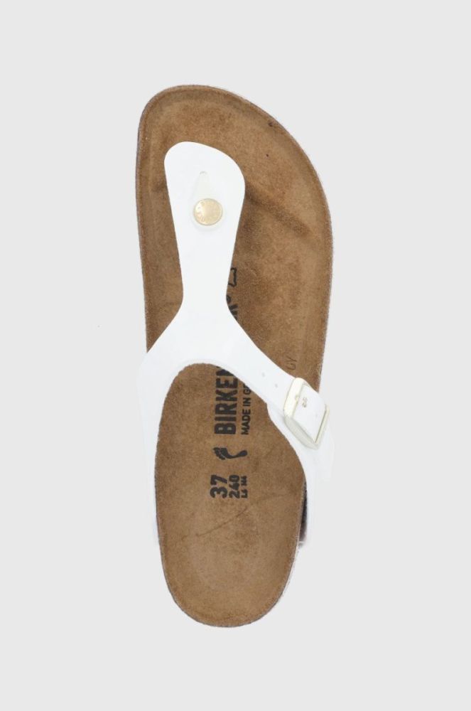 В'єтнамки Birkenstock Gizeh жіночі колір білий на плоскому ходу Narrow Width 1005300-White фото 4