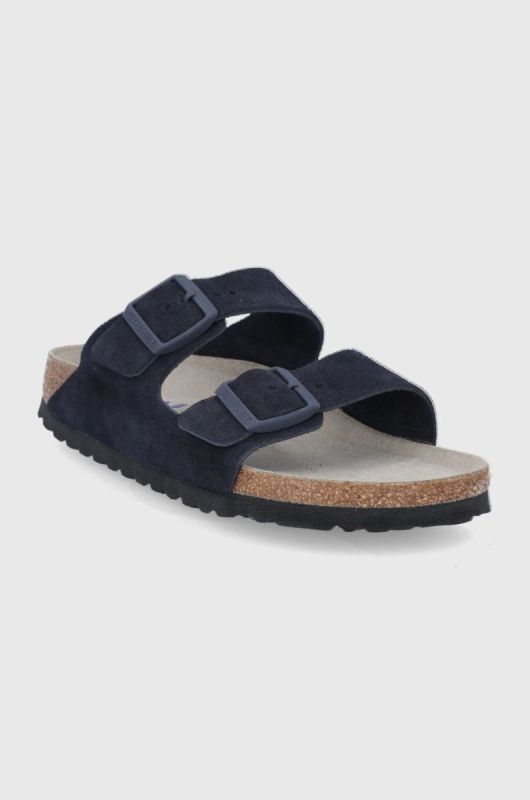 Замшеві шльопанці Birkenstock Arizona жіночі колір синій 1020716-Midnight фото 2