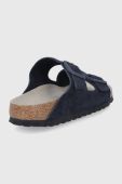 Замшеві шльопанці Birkenstock Arizona жіночі колір синій 1020716-Midnight