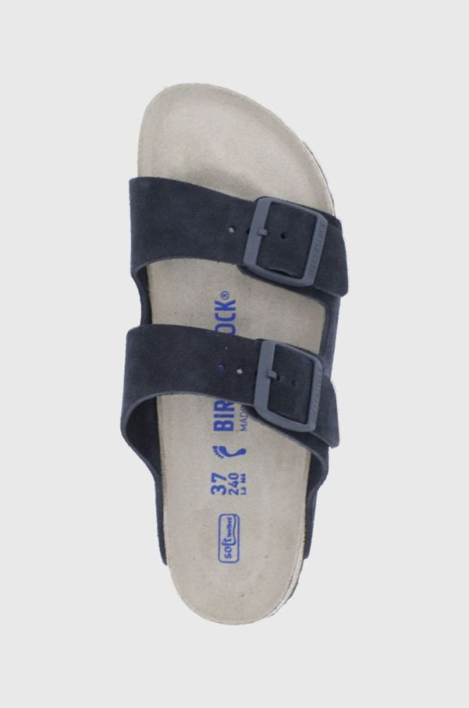 Замшеві шльопанці Birkenstock Arizona жіночі колір синій 1020716-Midnight фото 4