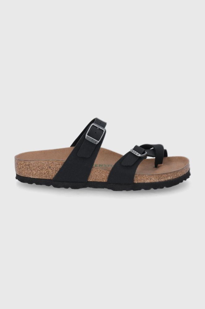 В'єтнамки Birkenstock Mayari жіночі колір чорний на плоскому ходу Narrow Width 1021231-Black