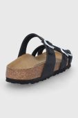 Замшеві шльопанці Birkenstock Franca жіночі колір чорний Narrow Width Замшеві шльопанці Birkenstock Franca жіночі колір чорний Narrow Width