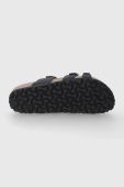 Замшеві шльопанці Birkenstock Franca жіночі колір чорний Narrow Width Замшеві шльопанці Birkenstock Franca жіночі колір чорний Narrow Width