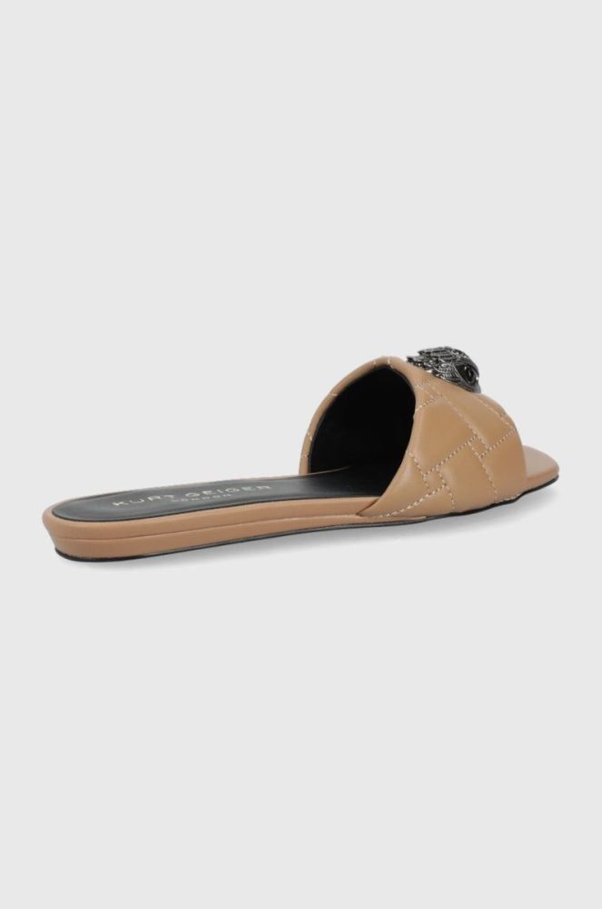 Шкіряні шльопанці Kurt Geiger London жіночі колір коричневий (2225739) фото 2