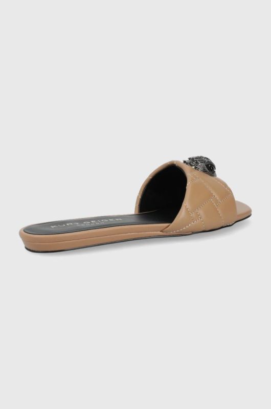 Шкіряні шльопанці Kurt Geiger London жіночі колір коричневий (2225739) фото 2