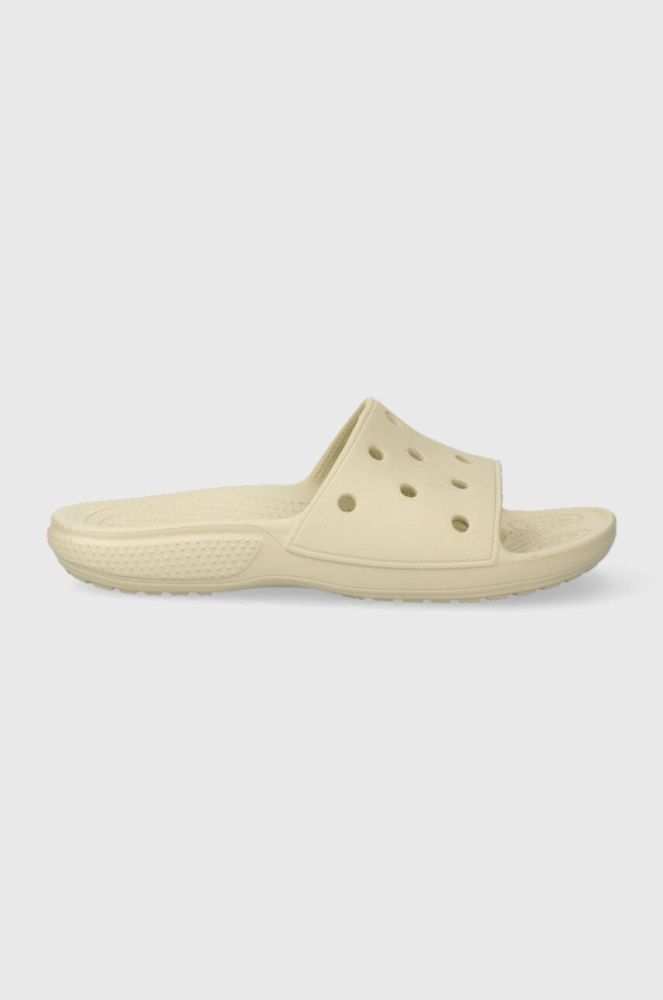Шльопанці Crocs Classic Crocs Slide жіночі колір бежевий 206121 206121.2Y2-BONE