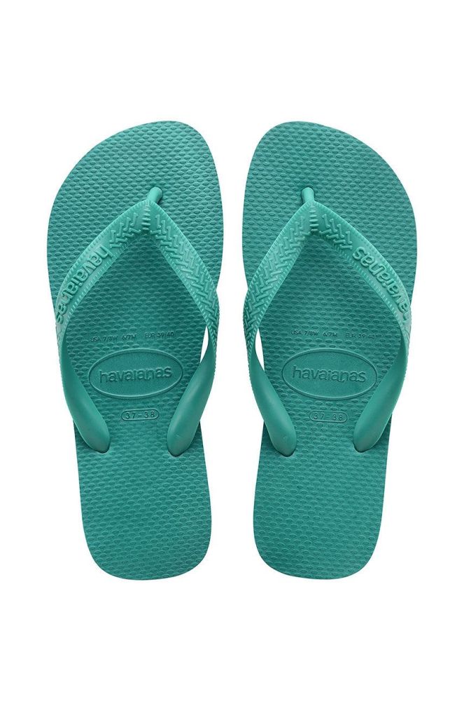 В'єтнамки Havaianas Top жіночі колір зелений на плоскому ходу