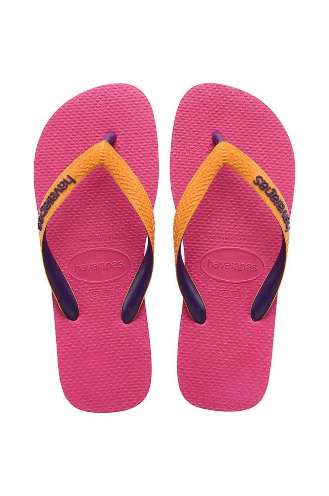 В'єтнамки Havaianas Top Mix жіночі колір рожевий на плоскому ходу