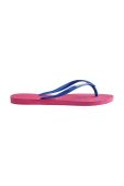 В'єтнамки Havaianas Slim Logo жіночі колір червоний на плоскому ходу
