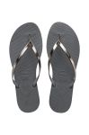 В'єтнамки Havaianas You Metallic жіночі колір сірий на плоскому ходу