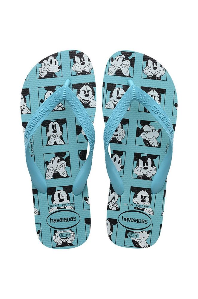 В'єтнамки Havaianas Top Disney жіночі на плоскому ходу колір блакитний