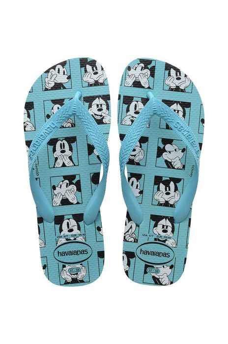 В'єтнамки Havaianas Top Disney жіночі на плоскому ходу колір блакитний