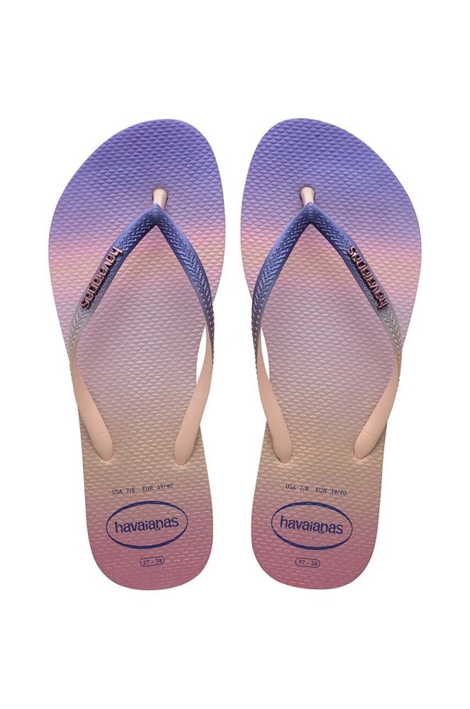 В'єтнамки Havaianas Slim Gradient Sunset жіночі на плоскому ходу колір барвистий