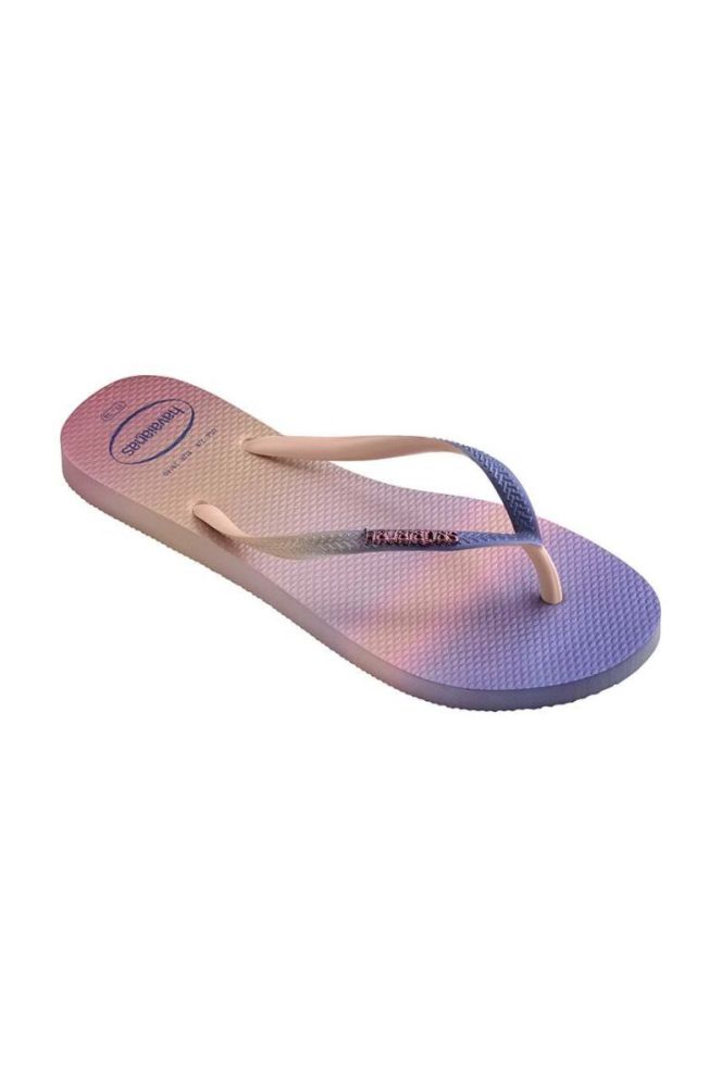В'єтнамки Havaianas Slim Gradient Sunset жіночі на плоскому ходу колір барвистий фото 2