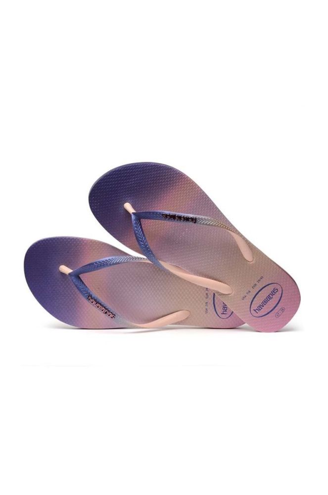 В'єтнамки Havaianas Slim Gradient Sunset жіночі на плоскому ходу колір барвистий фото 4