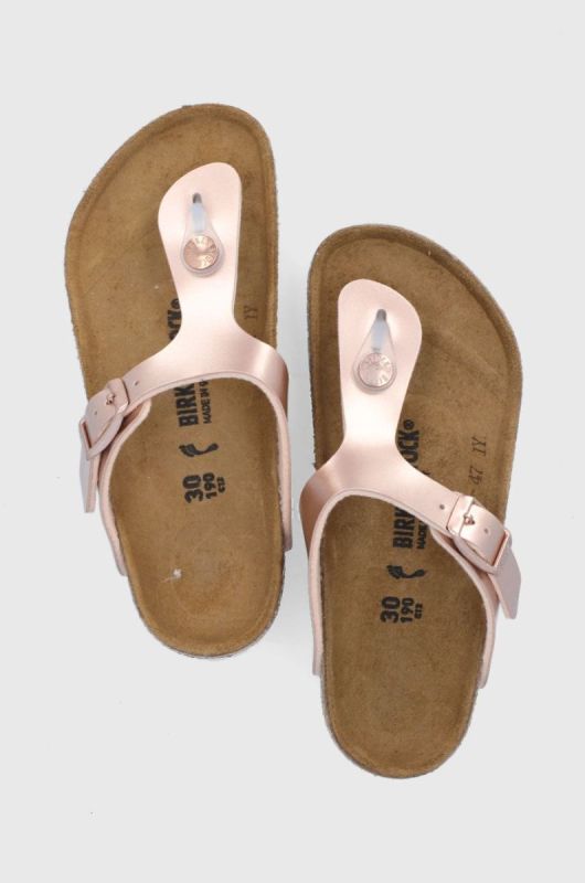 Дитячі в'єтнамки Birkenstock колір золотий фото 4