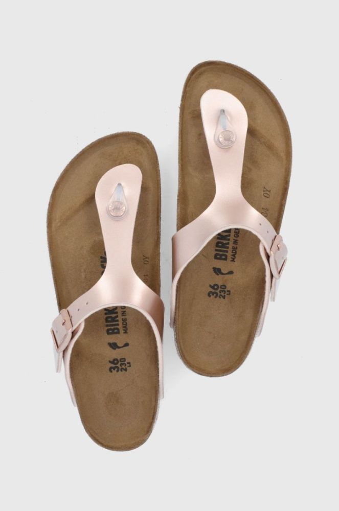 Дитячі в'єтнамки Birkenstock колір золотий (1983803) фото 4