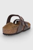 Замшеві шльопанці Birkenstock колір коричневий