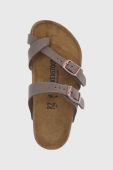 Замшеві шльопанці Birkenstock колір коричневий