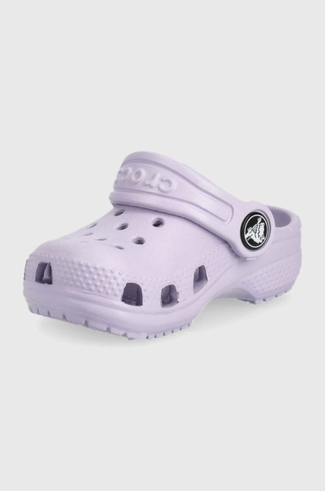 Дитячі шльопанці Crocs колір фіолетовий (2148097) фото 3