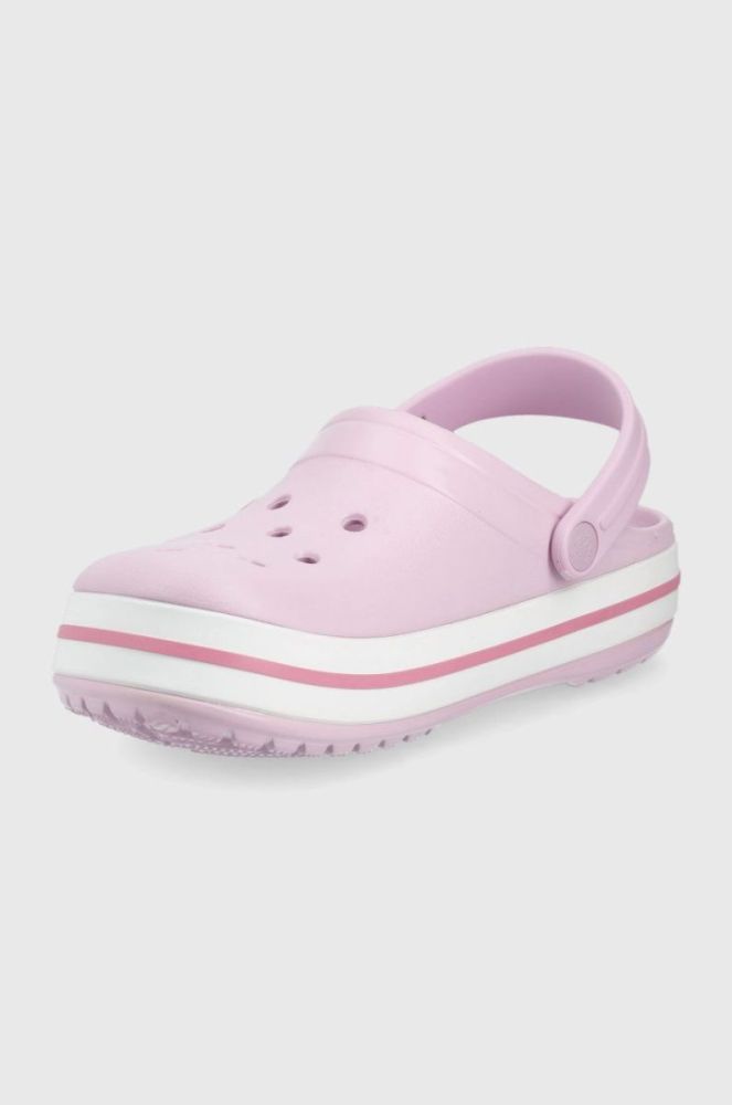 Дитячі шльопанці Crocs колір рожевий (2208805) фото 3