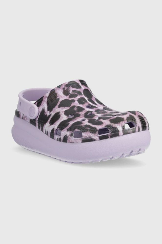 Дитячі шльопанці Crocs колір фіолетовий (2529547) фото 2