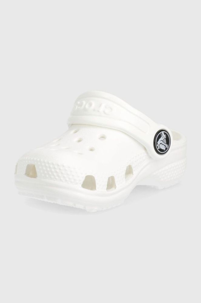 Дитячі шльопанці Crocs колір білий (2148187) фото 3