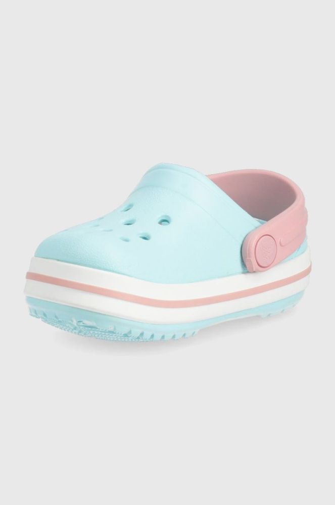 Дитячі шльопанці Crocs колір блакитний (2125921) фото 3