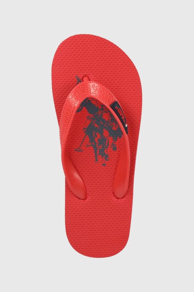Дитячі в'єтнамки U.S. Polo Assn. колір червоний фото 4